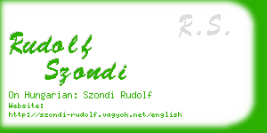 rudolf szondi business card